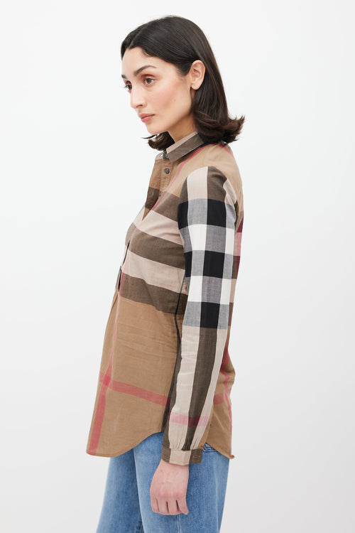 Burberry Brown 
Multicolour Nova Check Top