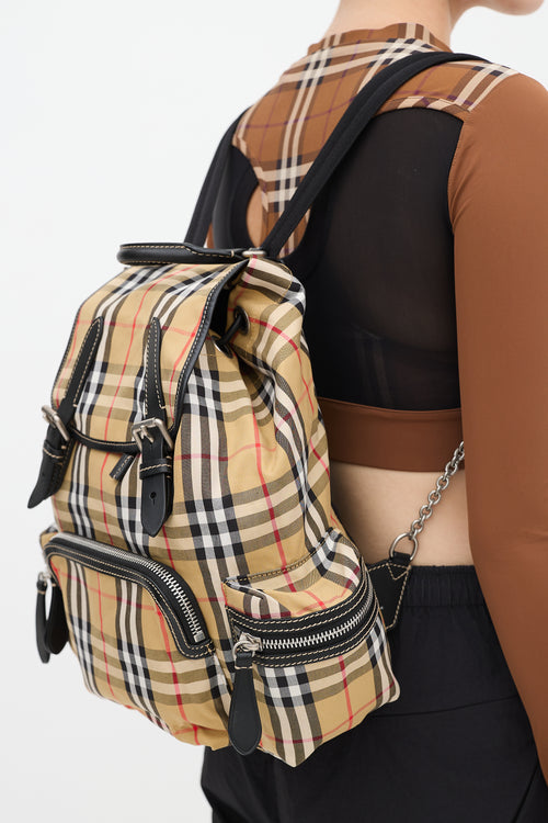 Burberry Brown 
Multicolour Nova Check Backpack