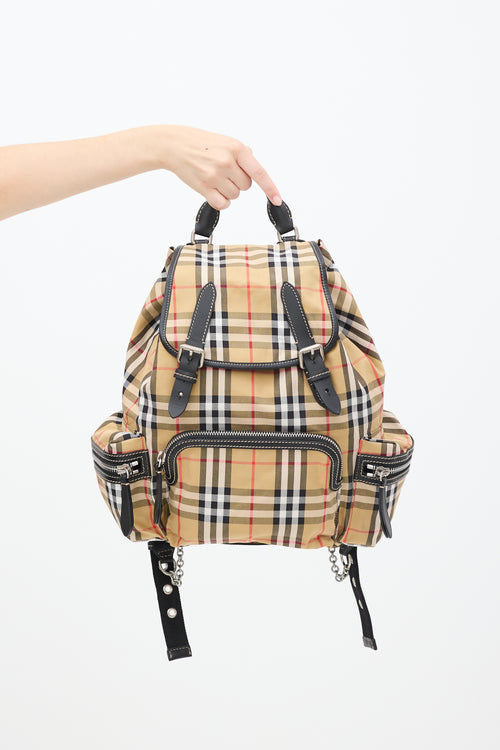 Burberry Brown 
Multicolour Nova Check Backpack