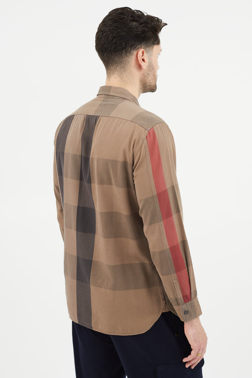 Burberry Brown 
Multicolour Plaid Shirt