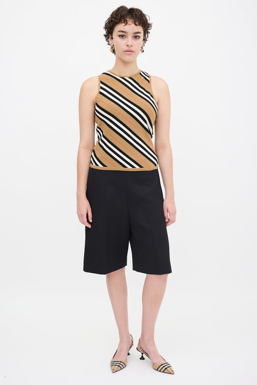 Burberry Brown 
Multicolour Striped Tank Top