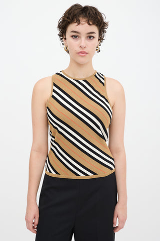 Burberry Brown 
Multicolour Striped Tank Top