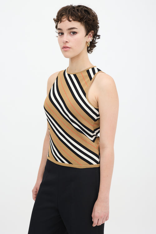 Burberry Brown 
Multicolour Striped Tank Top