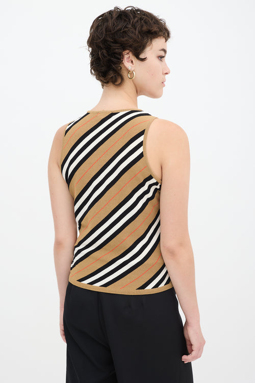 Burberry Brown 
Multicolour Striped Tank Top