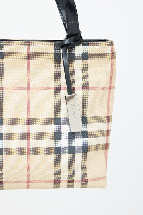 Burberry Brown Nova Check Mini Tote Bag