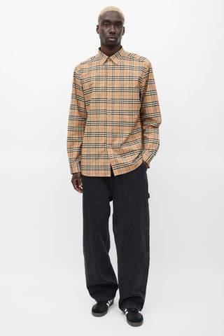 Burberry Brown Nova Check Printed Shirt