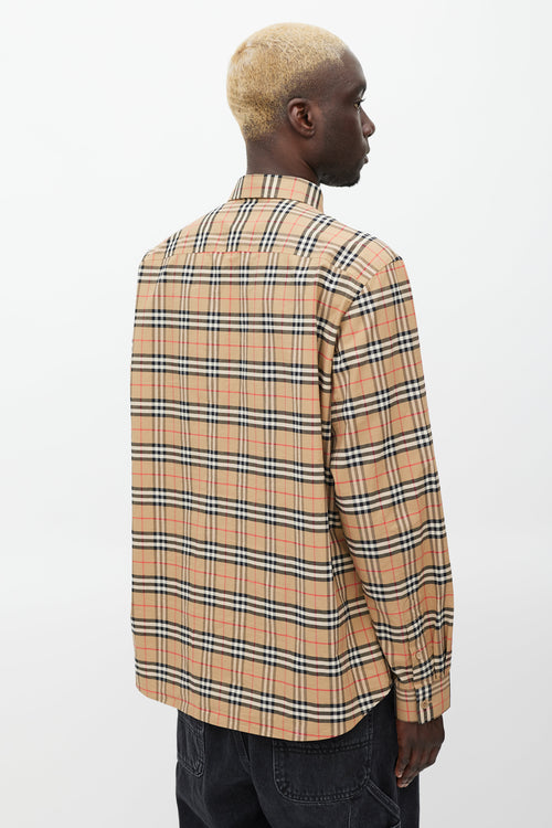 Burberry Brown Nova Check Printed Shirt