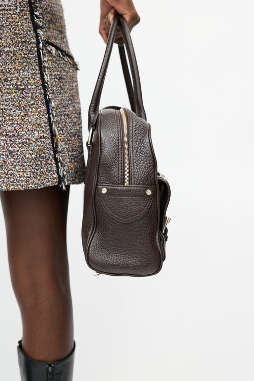 Burberry Brown Pebbled Leather Bag