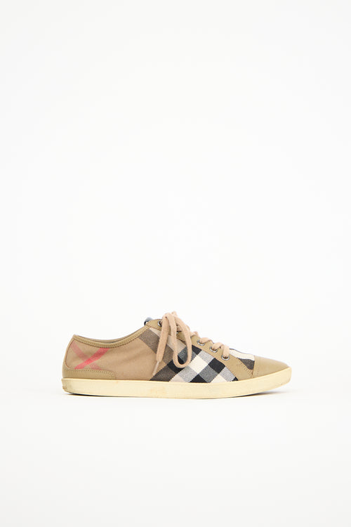 Burberry Brown Canvas Housecheck Sneaker