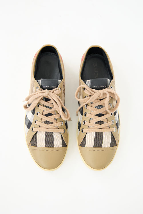 Burberry Brown Canvas Housecheck Sneaker