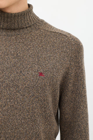 Burberry Brown Wool Turtleneck Sweater