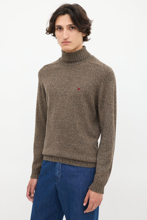 Burberry Brown Wool Turtleneck Sweater