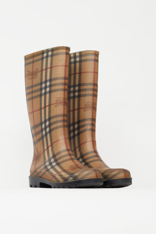 Burberry Multicolor Rubber Nova Check Rain Boot