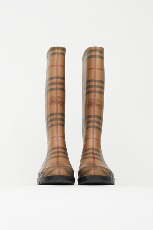 Burberry Multicolor Rubber Nova Check Rain Boot