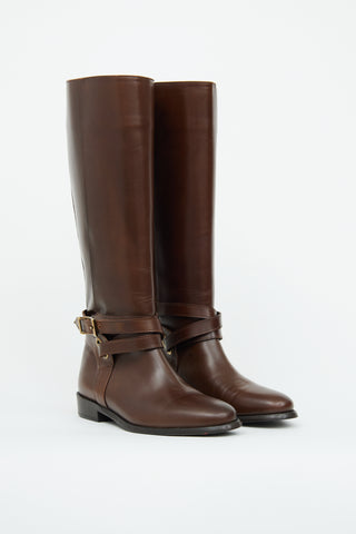 Burberry Brown Adelaide Riding Boot