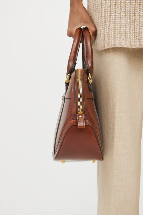 Burberry Brown Bridle Orchard Bowling Bag