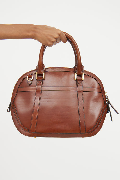 Burberry Brown Bridle Orchard Bowling Bag