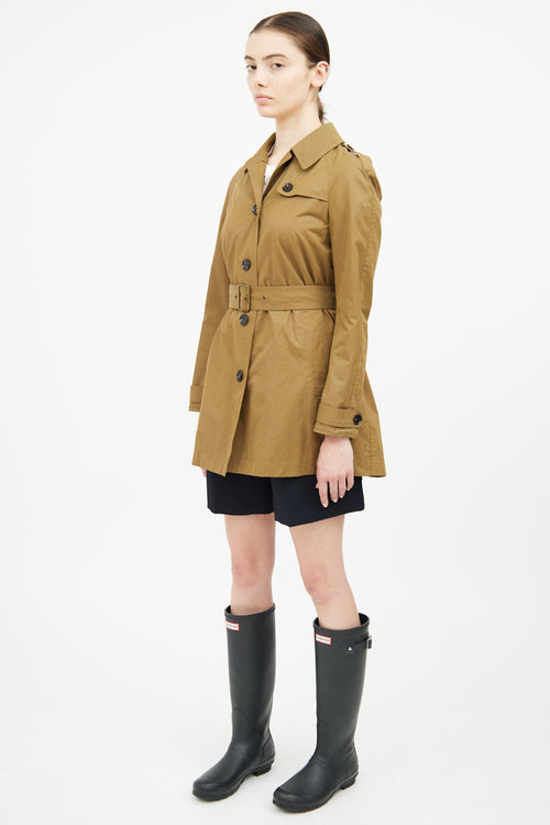 Burberry Brown Button Up Trench Coat