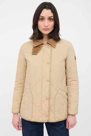 Burberry Corduroy Collar Quilted  Jacket