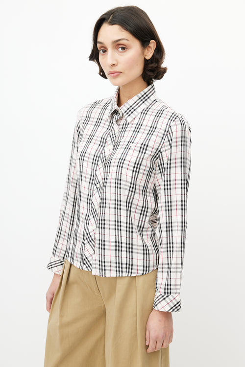 Burberry Cream 
Black Nova Check Shirt