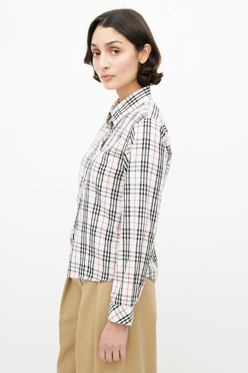 Burberry Cream 
Black Nova Check Shirt