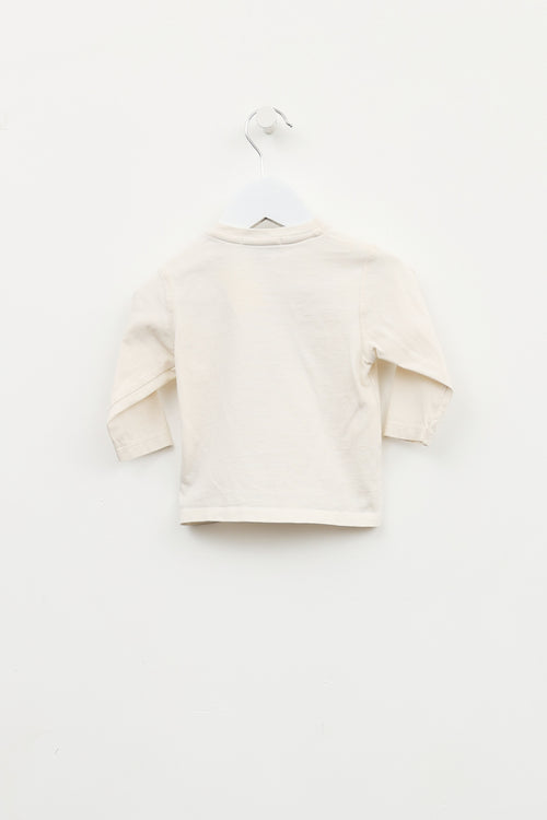 Burberry Kids Cream Train Graphic Top