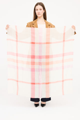 Burberry Guaze Check Scarf