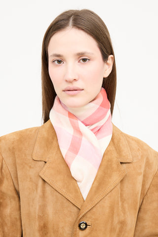 Burberry Guaze Check Scarf