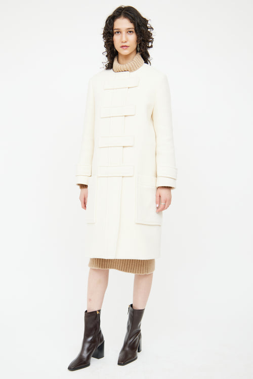 Burberry Montgomery Cream Wool Blend Coat