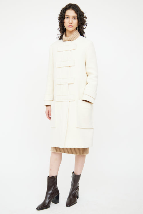 Burberry Montgomery Cream Wool Blend Coat