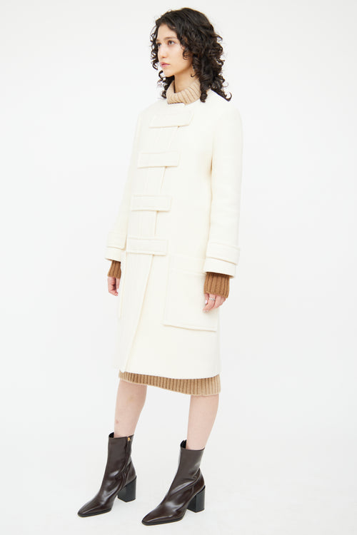 Burberry Montgomery Cream Wool Blend Coat