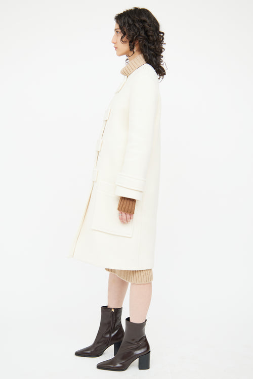 Burberry Montgomery Cream Wool Blend Coat