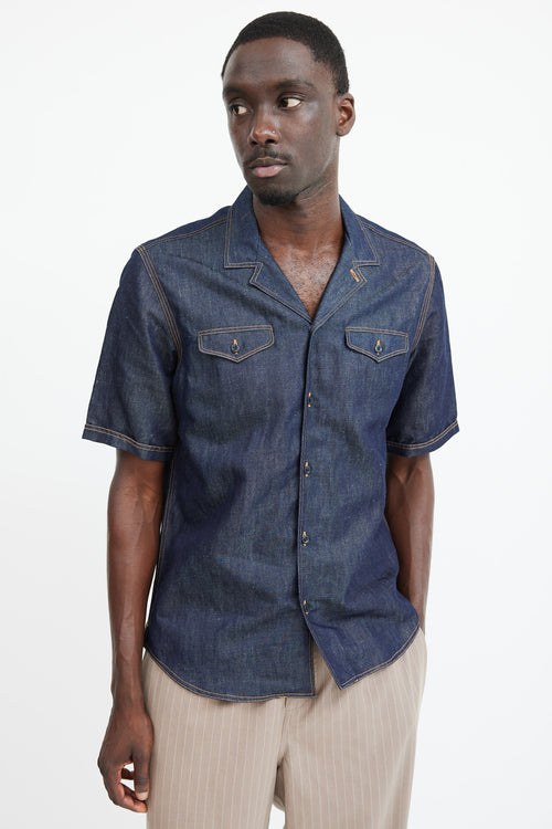 Burberry Dark Wash Denim Shirt