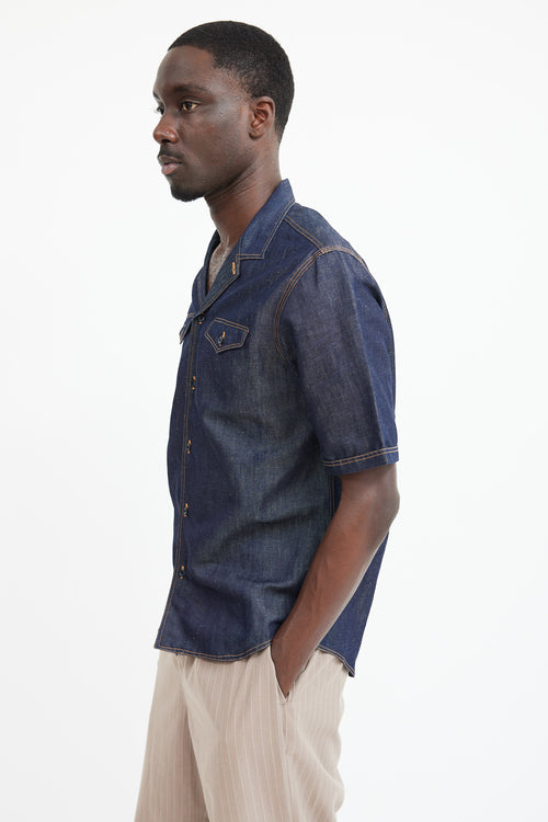 Burberry Dark Wash Denim Shirt