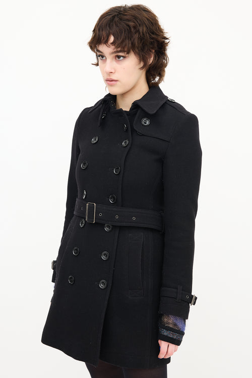 Burberry Double Breasted Wool Coat