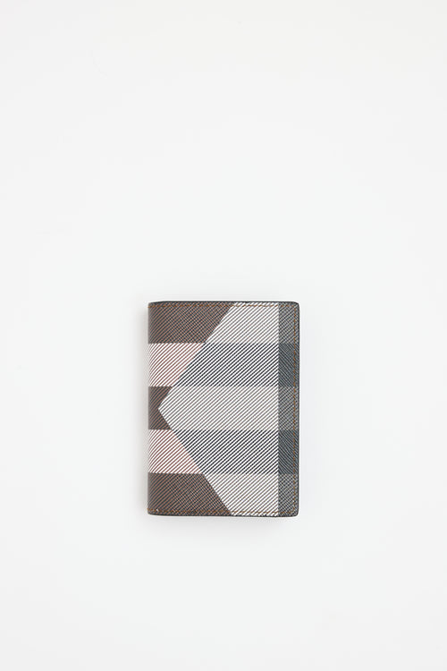 Burberry Geometric Check Bifold Wallet