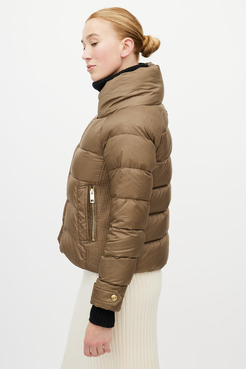 Burberry Green Down Puffer Jacket