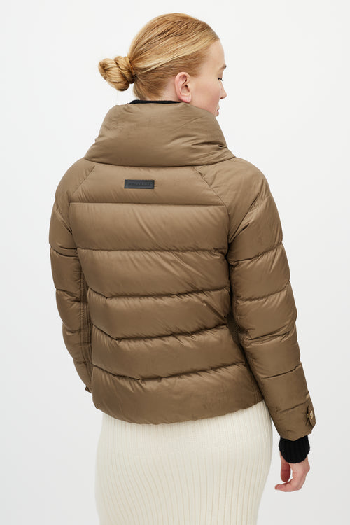 Burberry Green Down Puffer Jacket