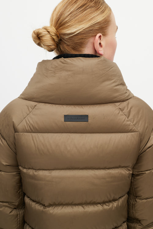 Burberry Green Down Puffer Jacket