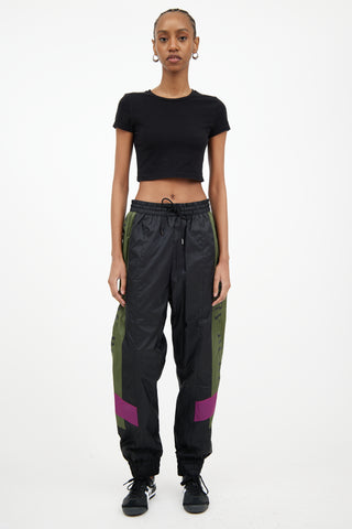 Burberry Black 
Green Logo Track Pant