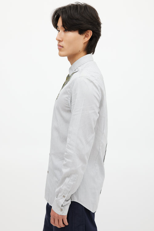 Burberry Grey 
Multicolour Graphic Shirt