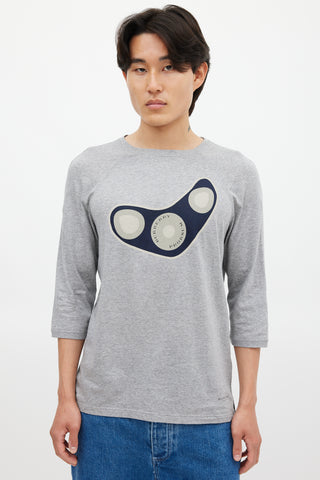 Burberry Grey 
Multicolour Logo Top