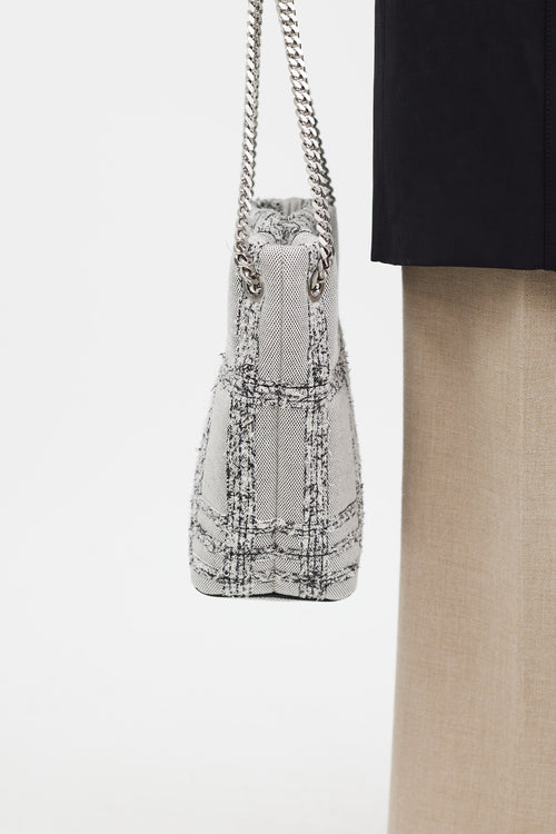 Burberry Grey 
Black Woven Lola Bucket Bag