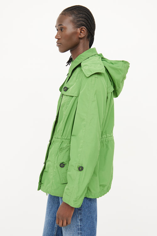 Burberry Green Nylon Utility Jacket