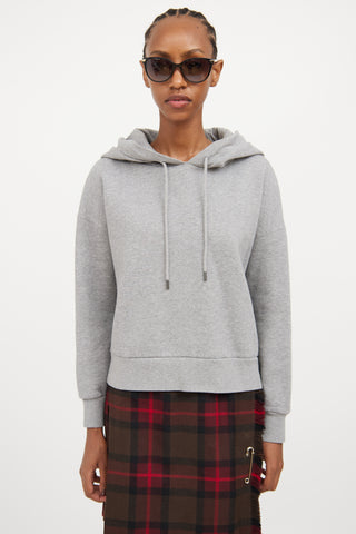 Burberry Light Grey Logo Hoodie