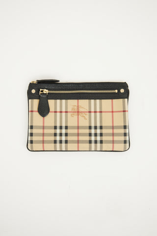 Burberry Haymarket Zip Pouch