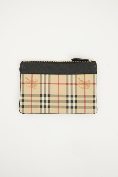 Burberry Haymarket Zip Pouch