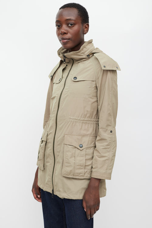 Burberry Green Nylon Parka