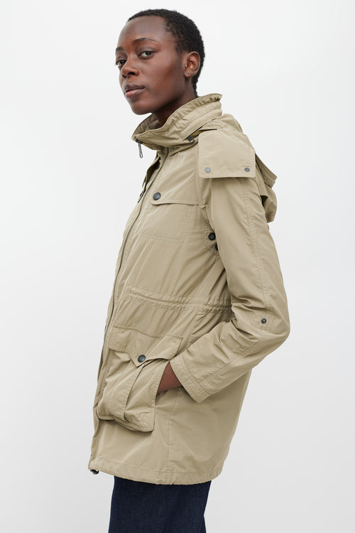 Burberry Green Nylon Parka