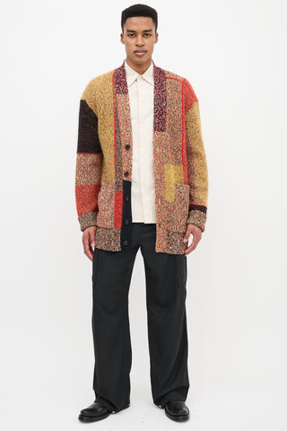 Burberry Melange Colour Block Cardigan